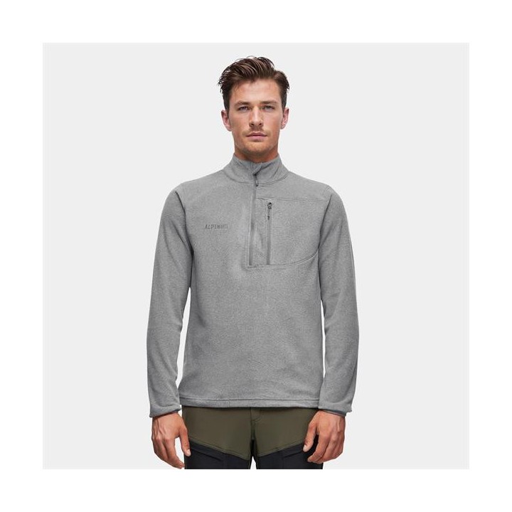 BlUZA POLAROWA MĘSKA  1/3 ZIPPER  ALPINUS  Kerkis Szary