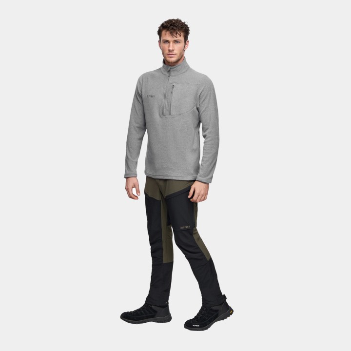 BlUZA POLAROWA MĘSKA  1/3 ZIPPER  ALPINUS  Kerkis Szary