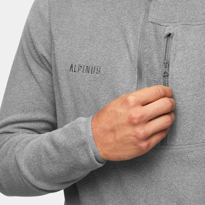 BlUZA POLAROWA MĘSKA  1/3 ZIPPER  ALPINUS  Kerkis Szary