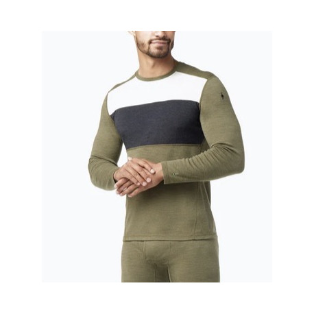 Koszulka termoaktywna męska Smartwool Classic Thermal Merino Base Layer Colorblock Crew Boxed