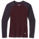 Smartwool Classic Thermal Merino Pattern koszulka damska, Black Cherry Dot